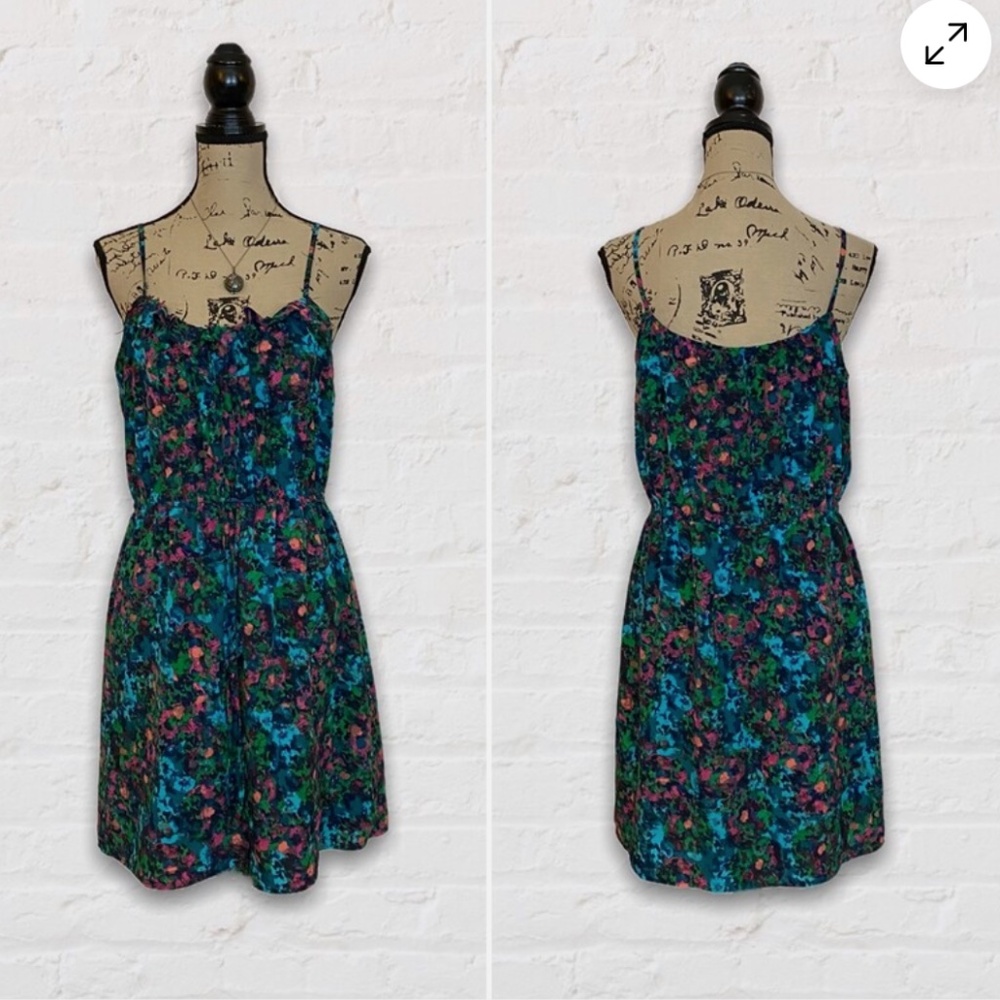 Caroline Forbes' Hinge Floral Ruffle Neck Dress The Vampire Diaries